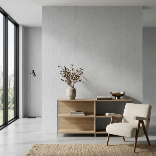 Rima Lurex Koleksiyonu İthal Duvar Kağıdı Lurex Mist Silver – 541405