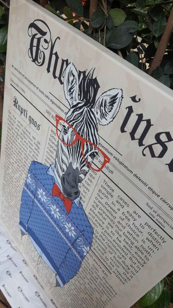 Gazete Yazarı Zebra Kanvas Tablo