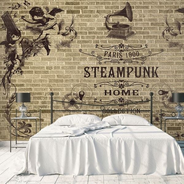 Taş Duvarda Müzik Çalan Melekler Duvar Kağıdı