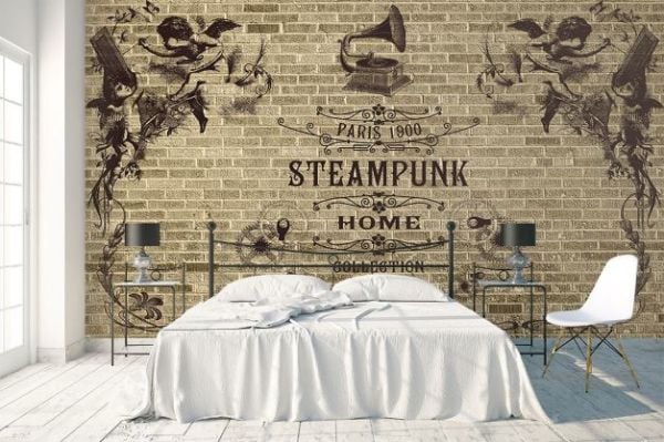 Taş Duvarda Müzik Çalan Melekler Duvar Kağıdı