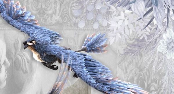 Mavi Kartallar Büstler Özel Tasarım Duvar Kağıdı