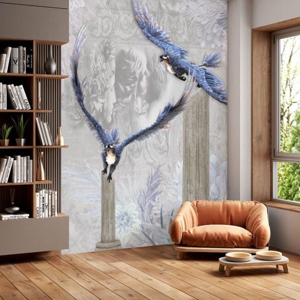 Mavi Kartallar Büstler Özel Tasarım Duvar Kağıdı