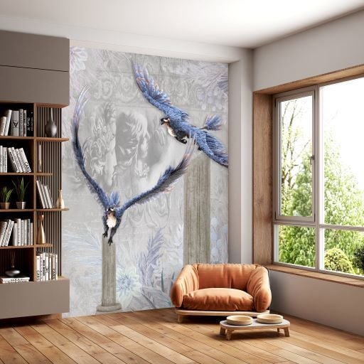 Mavi Kartallar Büstler Özel Tasarım Duvar Kağıdı