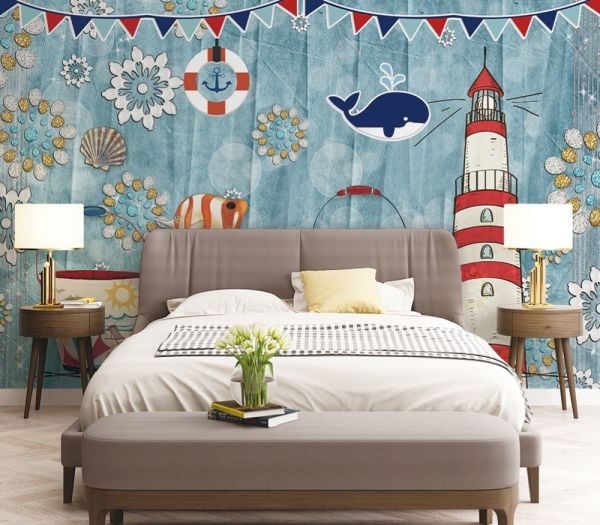 Deniz Feneri Eğlence Alanı Balıklar Duvar Kağıdı