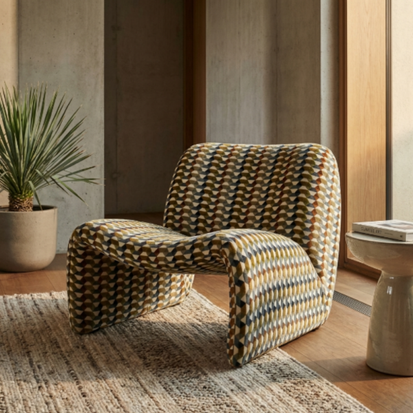 Geometrik Desenli Dokuma Döşemelik Kumaş