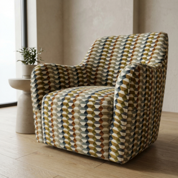 Geometrik Desenli Dokuma Döşemelik Kumaş