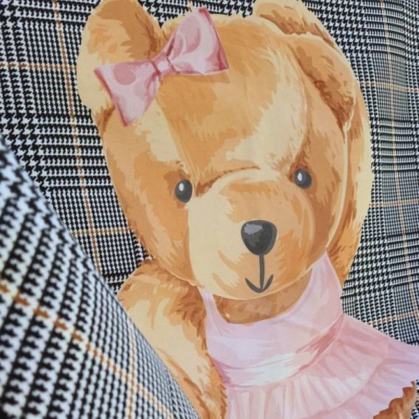 Minik Şirin Balerin Teddy Pano Kumaş