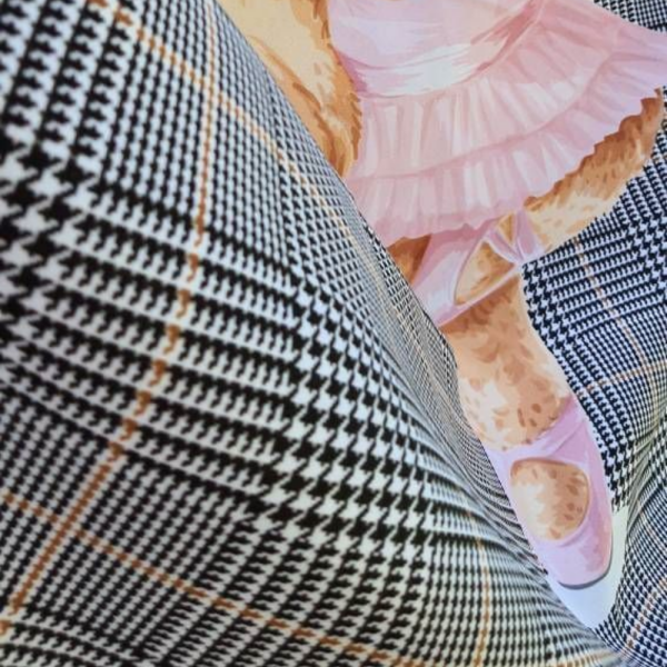 Minik Şirin Balerin Teddy Pano Kumaş