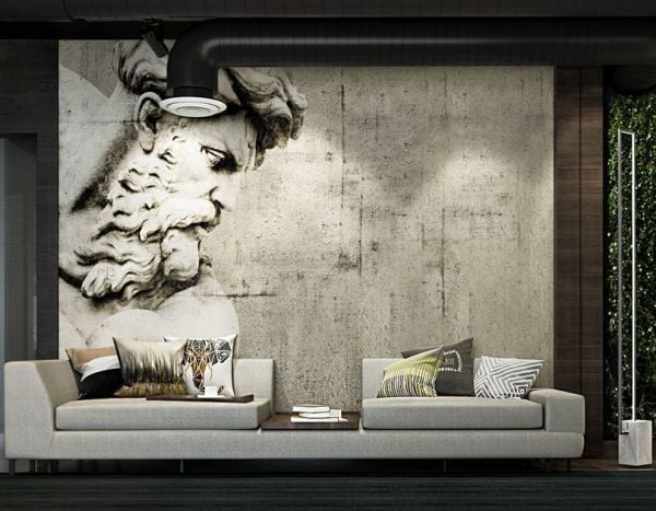 Mitolojik Büyük Zeus Üç Boyutlu Duvar Kağıdı