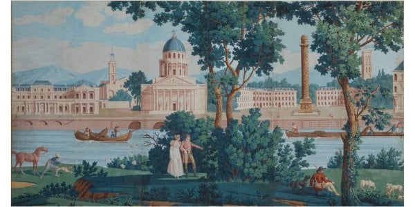 Saray Nehir Orman Manzaralı Duvar Kağıdı