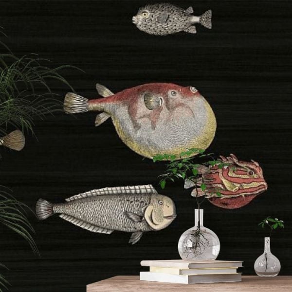 Acquario Balıklı Fornasetti Duvar Kağıdı