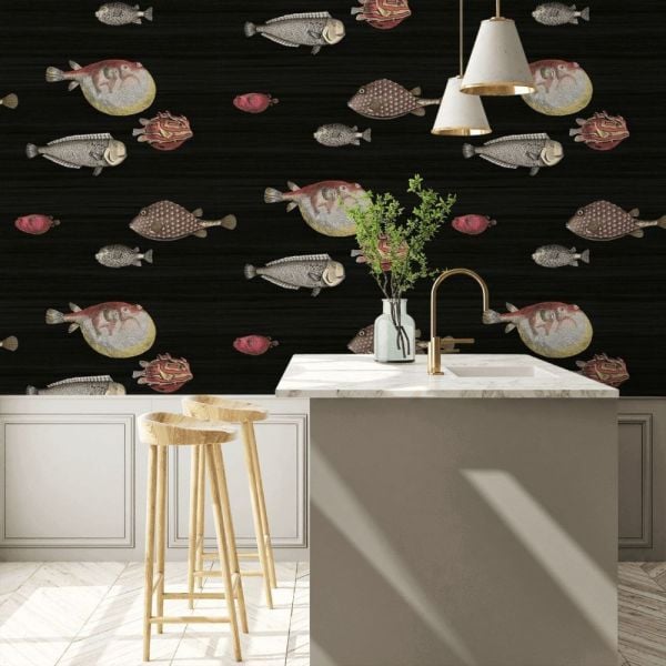 Acquario Balıklı Fornasetti Duvar Kağıdı