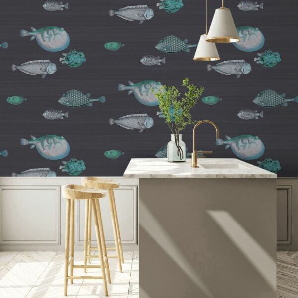 Acquario Balıklı Fornasetti Duvar Kağıdı