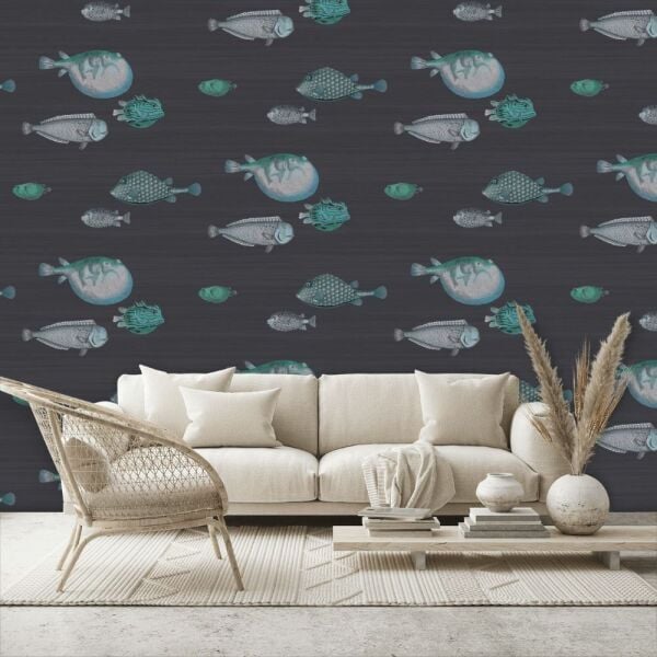 Acquario Balıklı Fornasetti Duvar Kağıdı