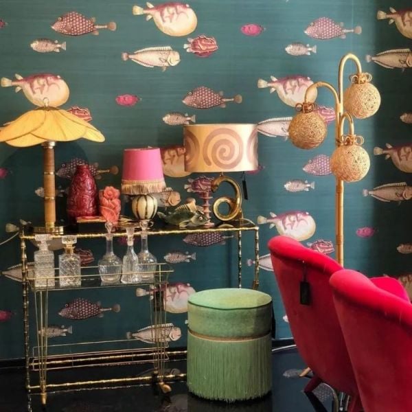 Acquario Balıklı Fornasetti Duvar Kağıdı