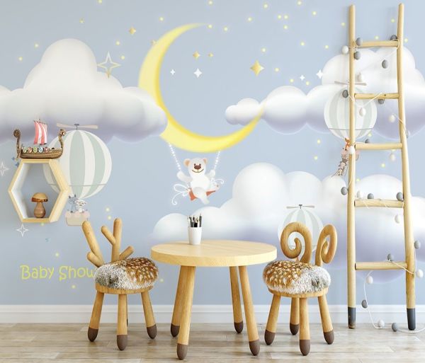 Baby Shower Tasarım Duvar Kağıdı