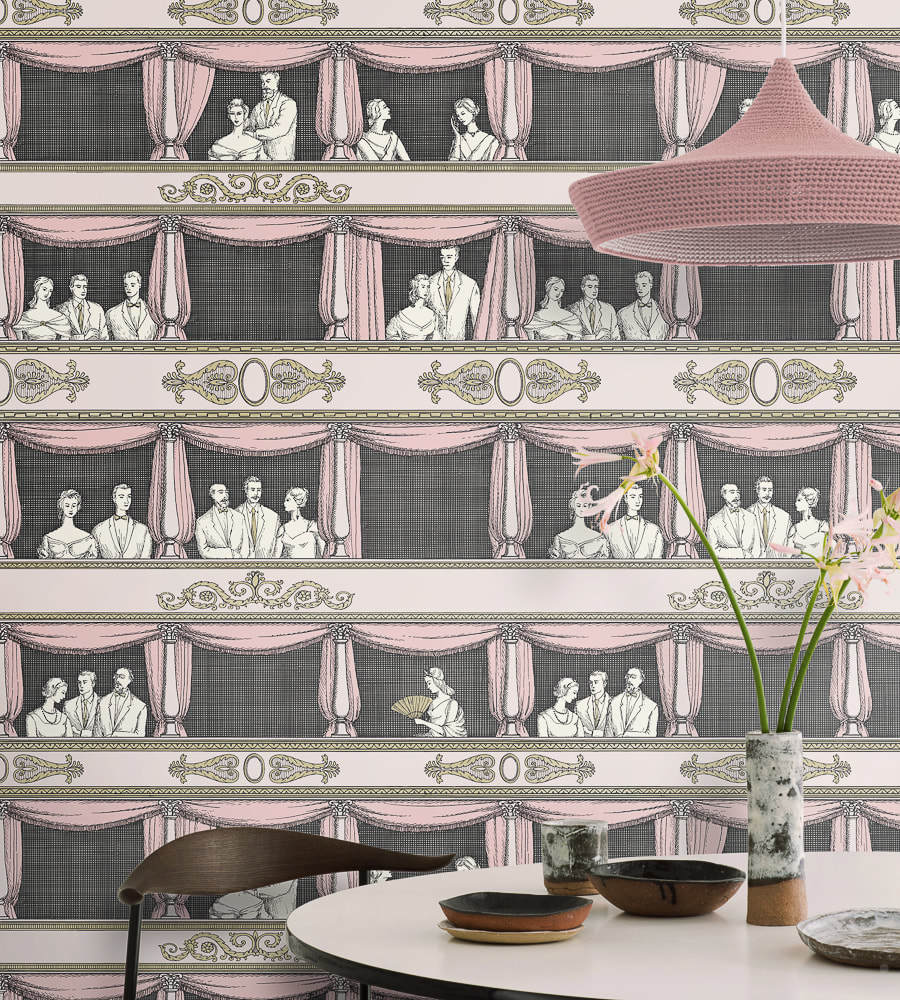 Fornasetti Tiyatro Temalı Duvar Kağıdı