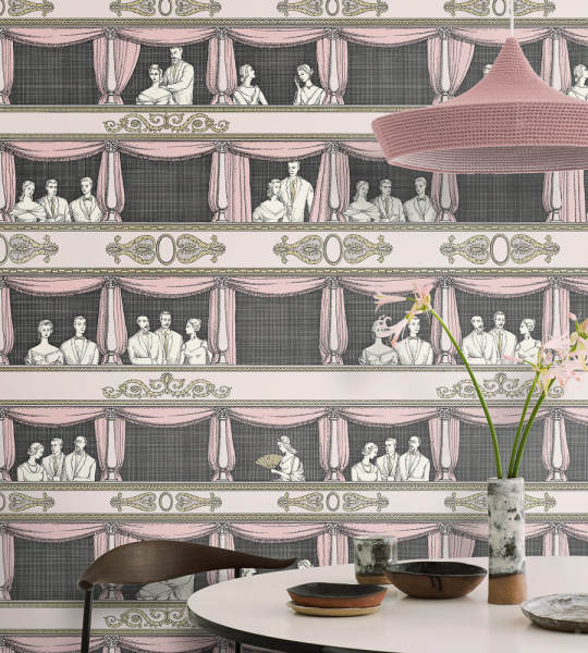 Fornasetti Tiyatro Temalı Duvar Kağıdı