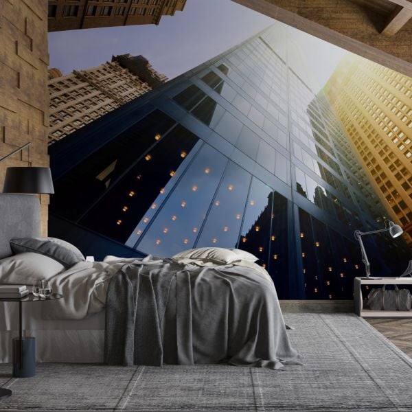 Cam Gökdelenler Binalar Duvar Kağıdı