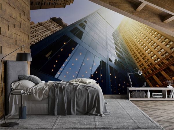 Cam Gökdelenler Binalar Duvar Kağıdı