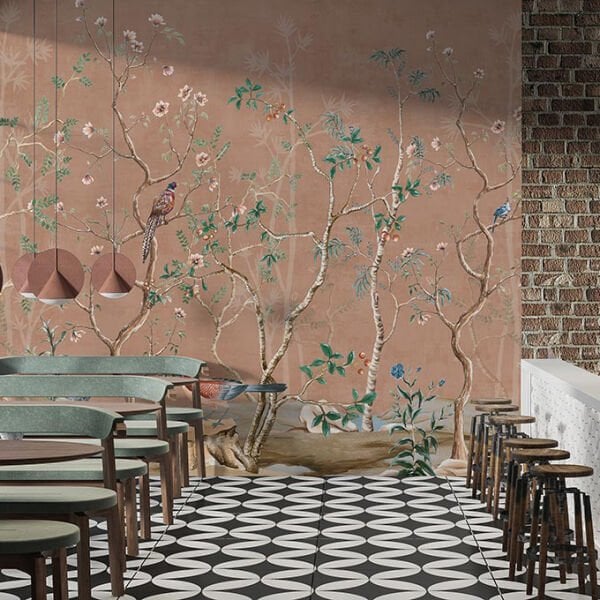 Sakura Çiçekleri Kuşlar Duvar Kağıdı