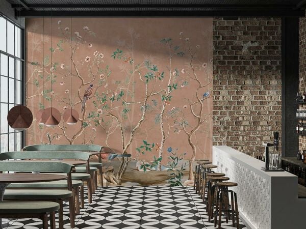 Sakura Çiçekleri Kuşlar Duvar Kağıdı