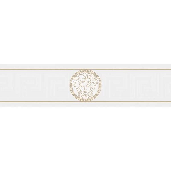 Versace Greek Krem Bordür Şerit