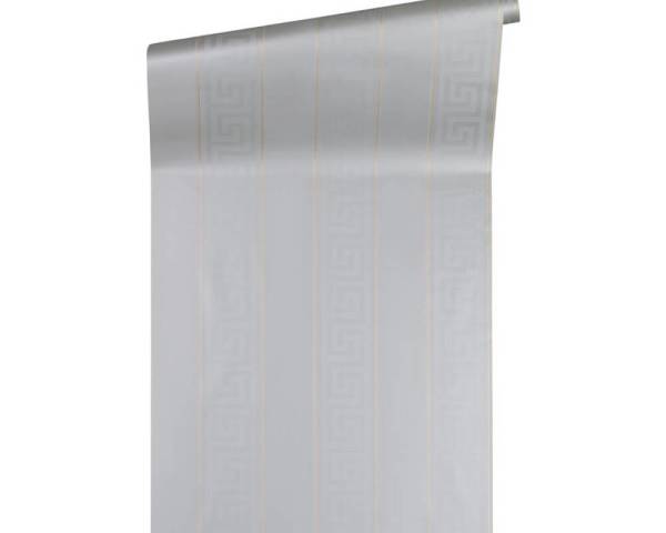 Versace Greek Key Stripe Krem Duvar Kağıdı