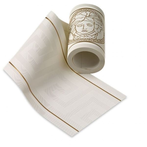 Versace Greek Krem Bordür Şerit