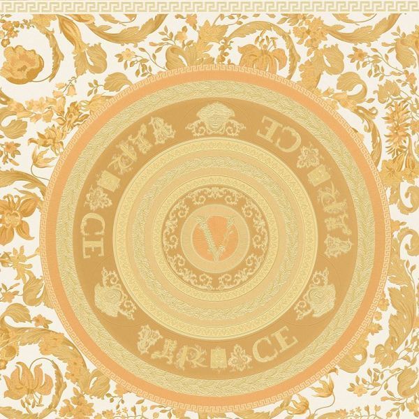 Versace 5 Virtus Gold Krem Duvar Kağıdı