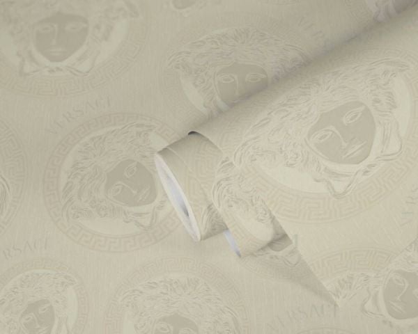 Versace 5 Virtus Krem Renk Duvar Kağıdı