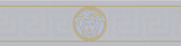 Versace Greek Ker Bordür Şerit Silver