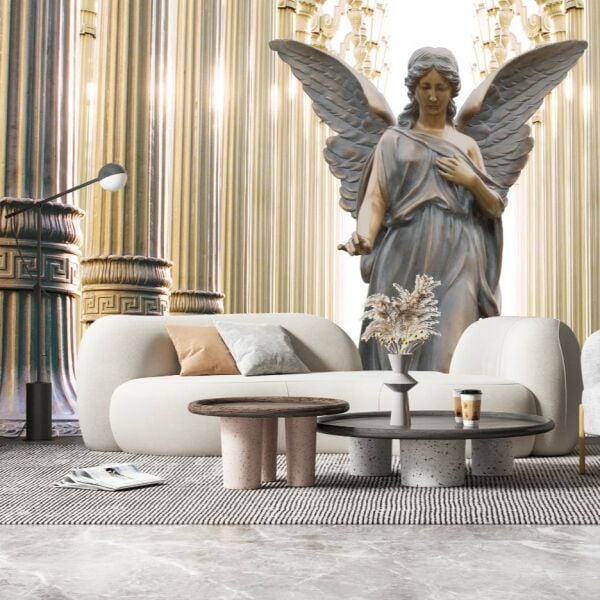 Sütunlar İçinde Melek Tasarım Duvar Kağıdı