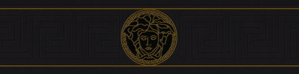 Versace Greek Ker Bordür Şerit Black