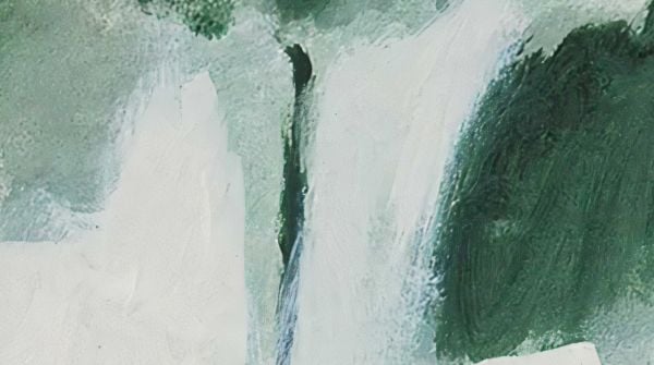 Yeşil Suluboya Çizim Ağaçlar Duvar Kağıdı