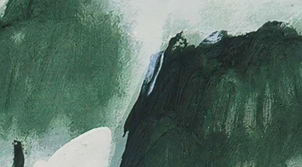 Yeşil Suluboya Çizim Ağaçlar Duvar Kağıdı