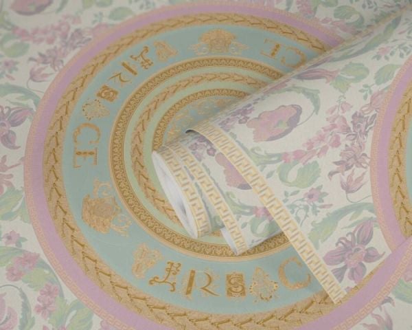 Versace 5 Virtus Soft Renkler Barok Desen Duvar Kağıdı