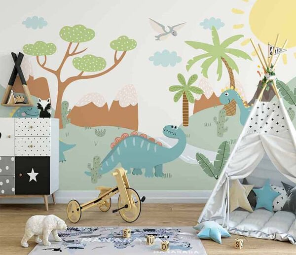 Sevimli Dinazorlar Ormanı Duvar Kağıdı