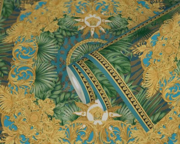 Versace 5 Virtus Karo Desen Duvar Kağıdı