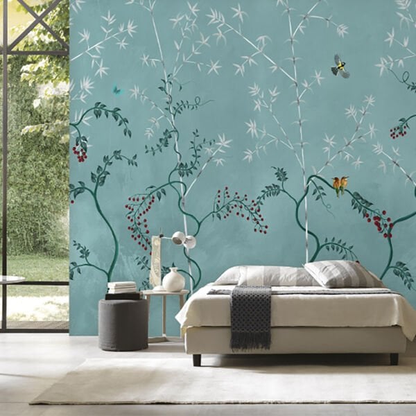 Minik Kuşlar Kiraz Ağaçları Duvar Kağıdı