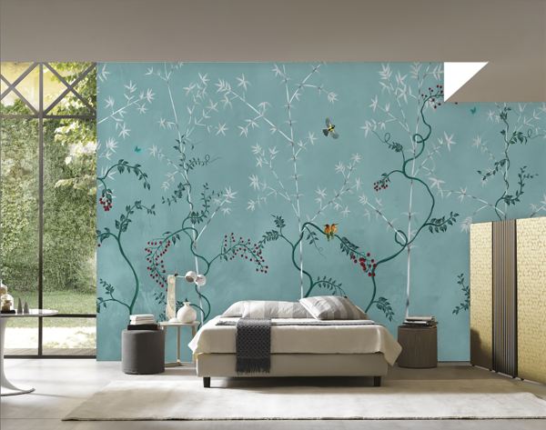 Minik Kuşlar Kiraz Ağaçları Duvar Kağıdı