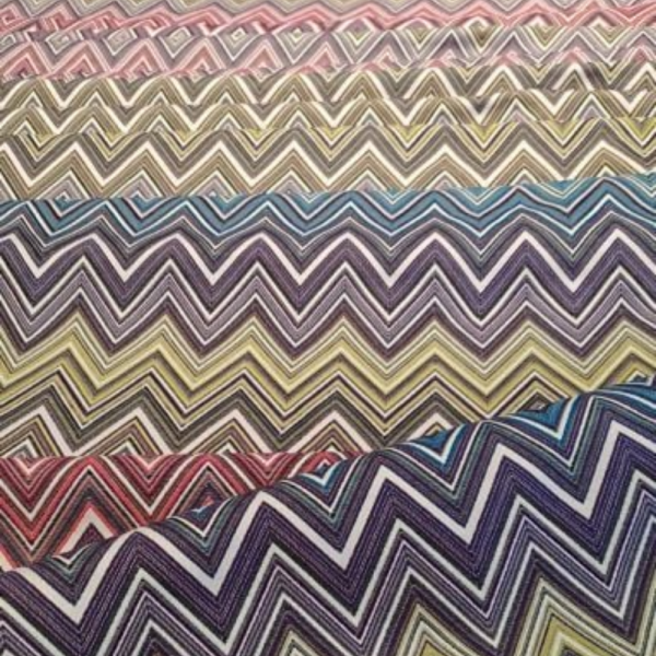 Zigzaglı Missoni Desen Dokuma Döşemelik Kumaş