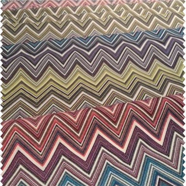 Zigzaglı Missoni Desen Dokuma Döşemelik Kumaş