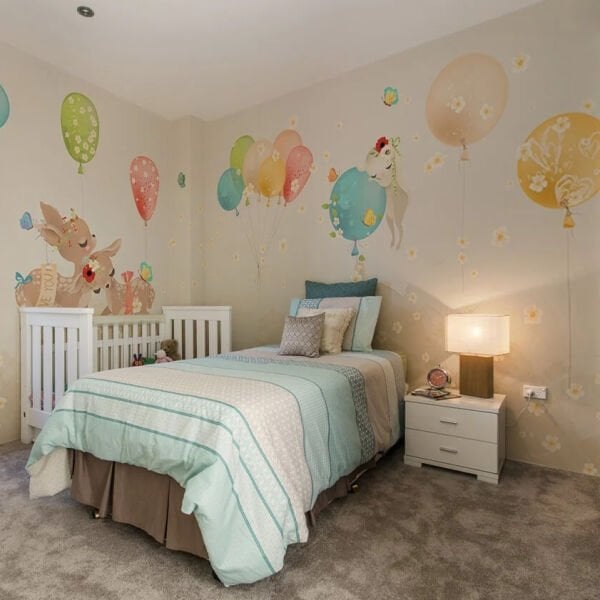 Uçan Balonlarda Uyuyan Minik Ceylanlar Duvar Kağıdı