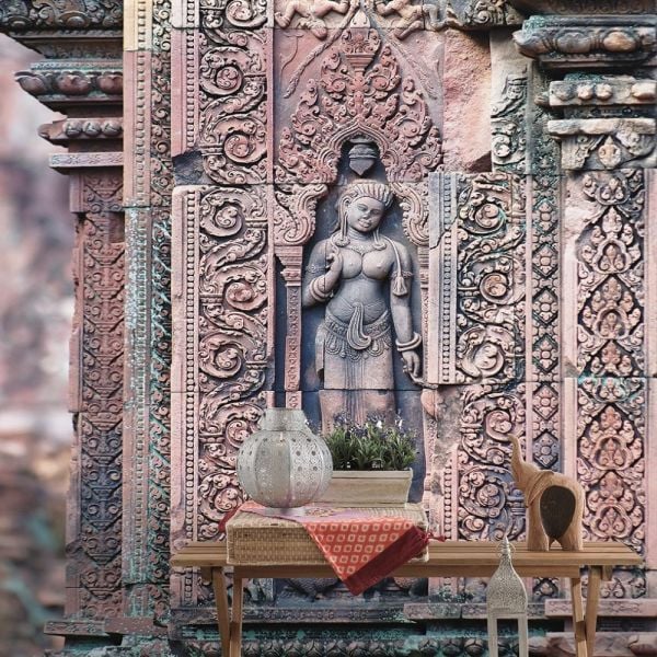 Rölyef Çalışması Kale İşlemeli Duvar Kağıdı