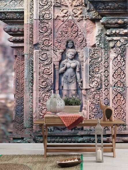 Rölyef Çalışması Kale İşlemeli Duvar Kağıdı