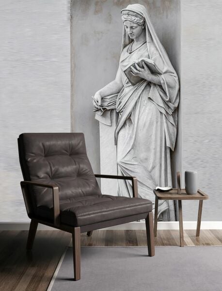 Rölyef Kitap Okuyan Kadın Duvar Kağıdı