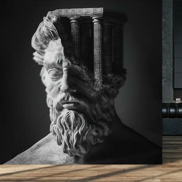 Büyük Zeus Düşünen Sütunlar İçinde Duvar Kağıdı