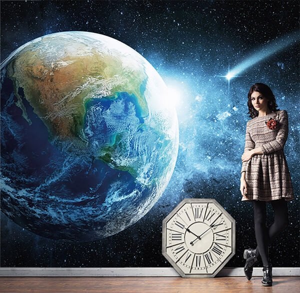 Uzay Boşluğunda Dünya Sirius Yıldızı Duvar Kağıdı