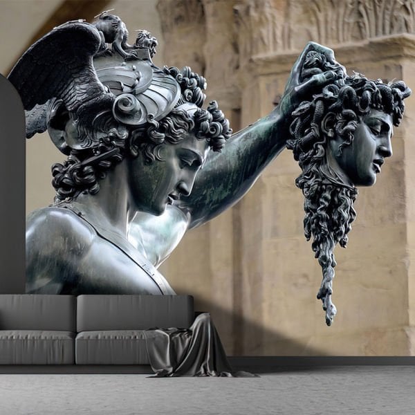 Savaşçı Şövalye Antrasit Tasarım Duvar Kağıdı